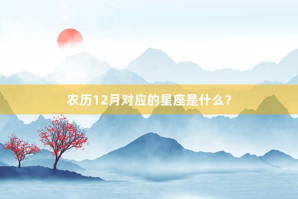 农历12月对应的星座是什么？